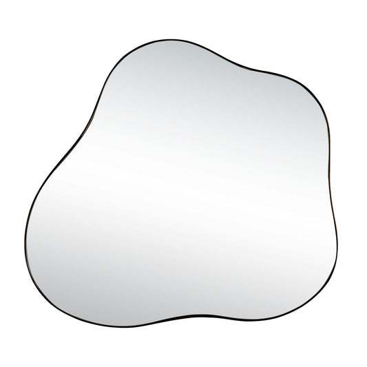 Cloud Shaped Metal Accent Wall Mirror - Black