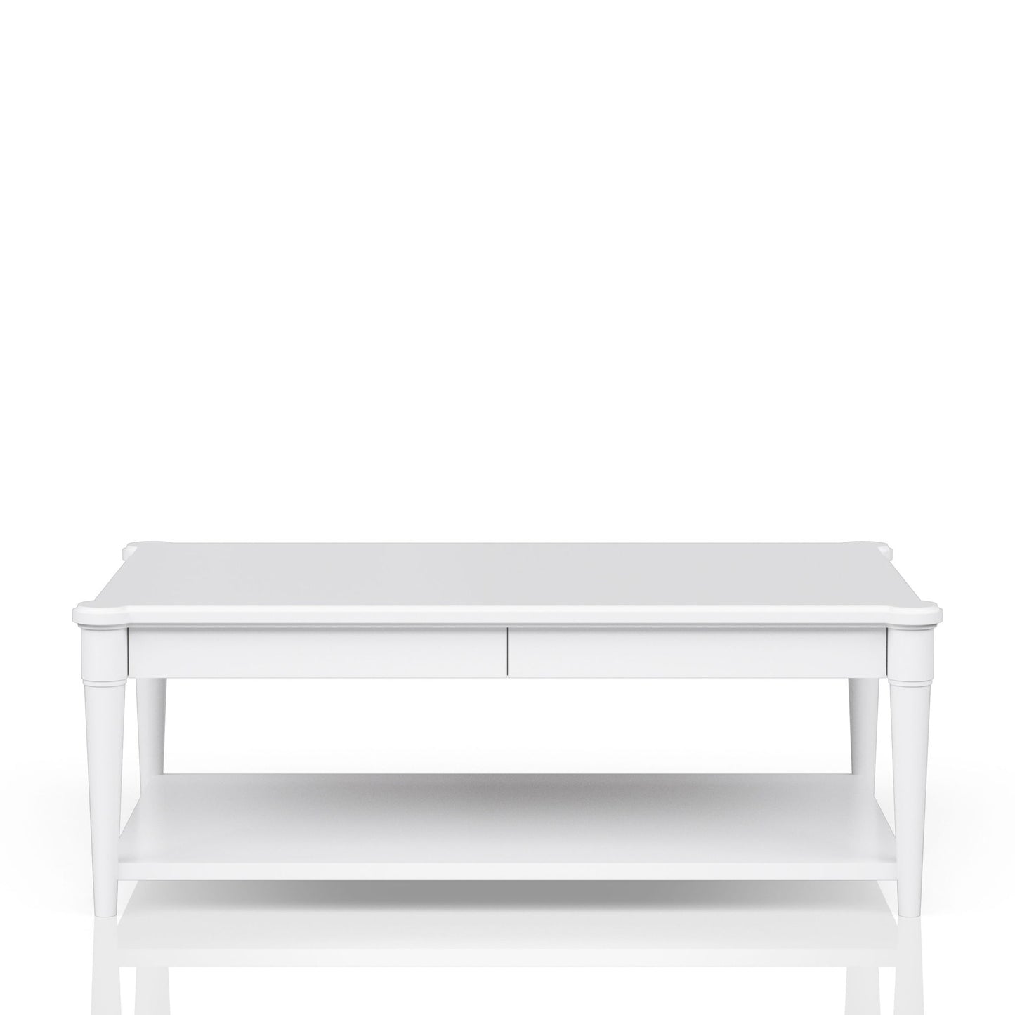 Cocktail Table With Two Storage Drawers And Casters