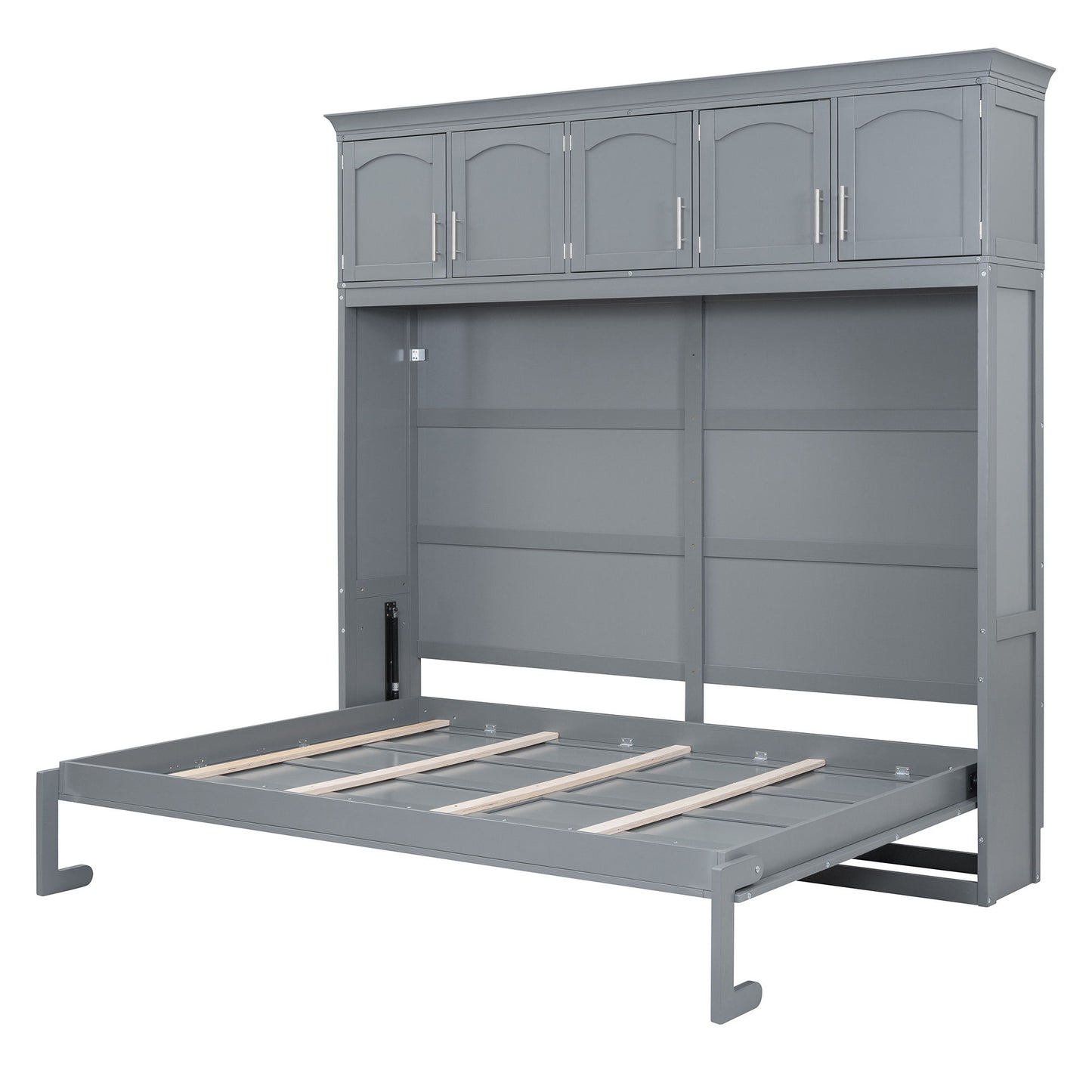 Murphy Modern Bed With Top Cabinets For Space Saving And Comfort