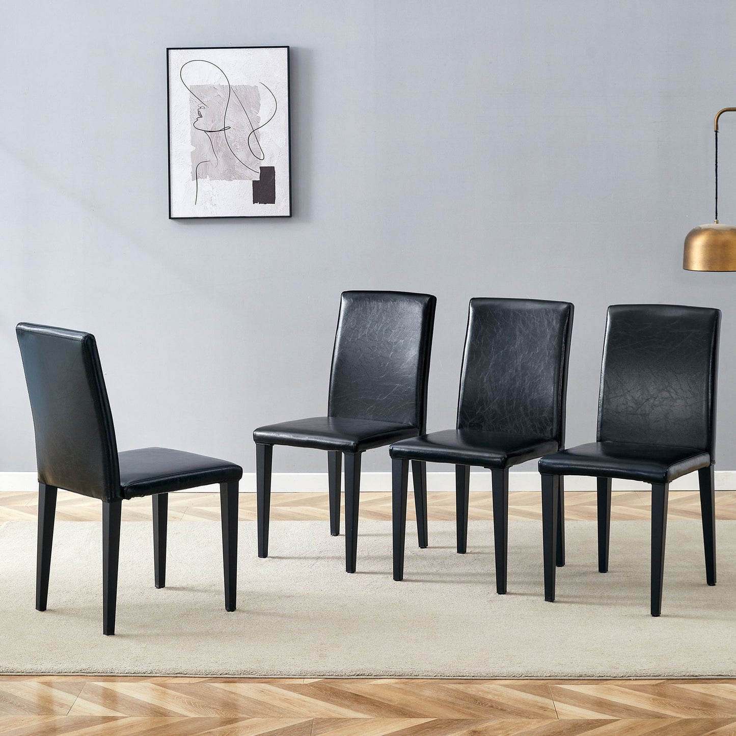 Versatile Dining Chairs With Comfortable Design And Metal Legs