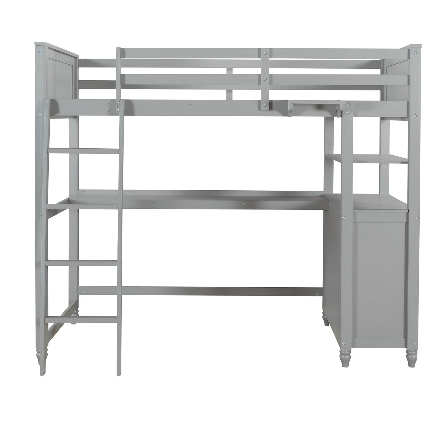 Loft Bed With Drawers With Desk And Shelves