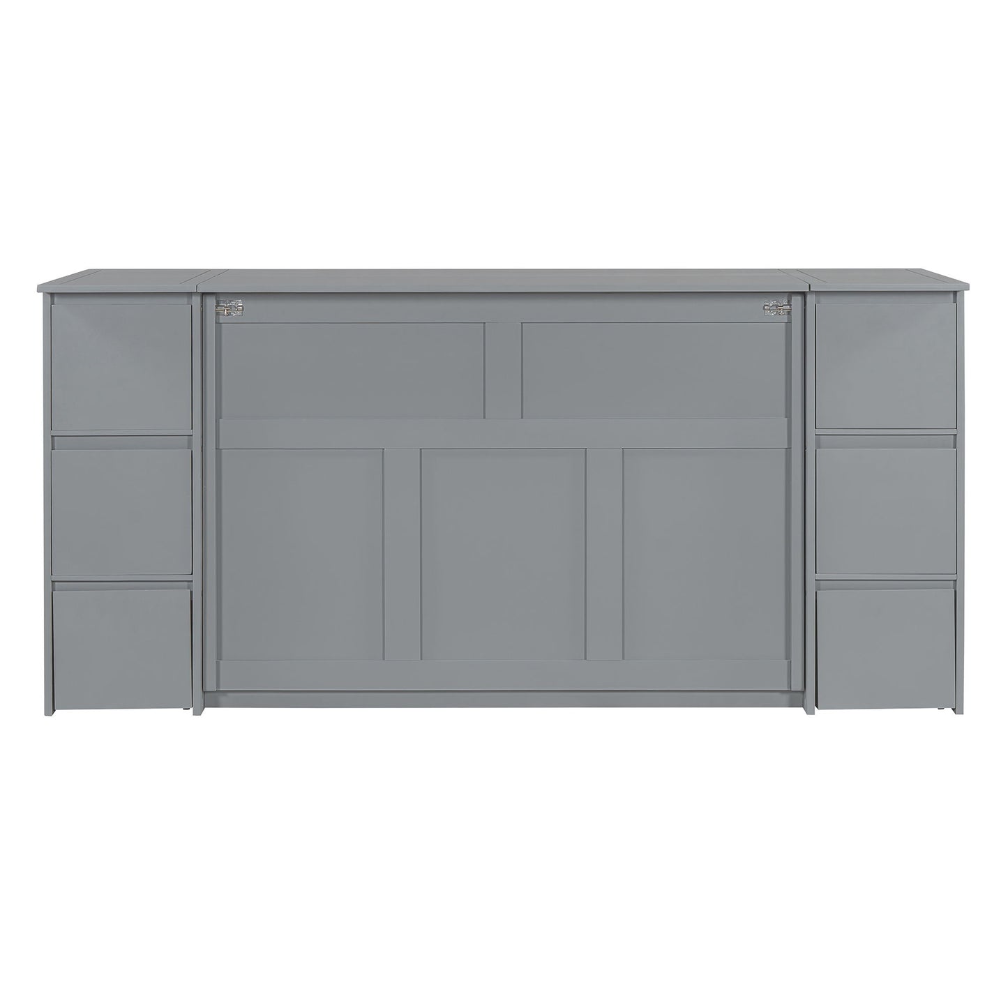 Murphy Bed With Drawers, Cabinets, And USB Ports