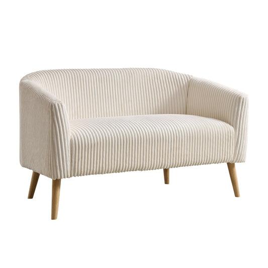 Modern Loveseat Couch Sofa With Corduroy Upholstery, 2 Seat
