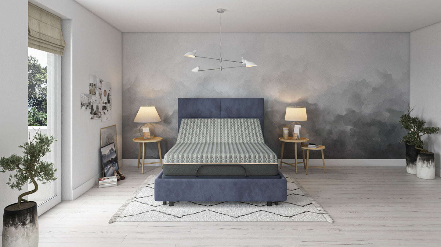 Copper Lux Hybrid - 12" Mattress With Copper Infused Contouring Memory Comfort Layer And Supportive Coil System