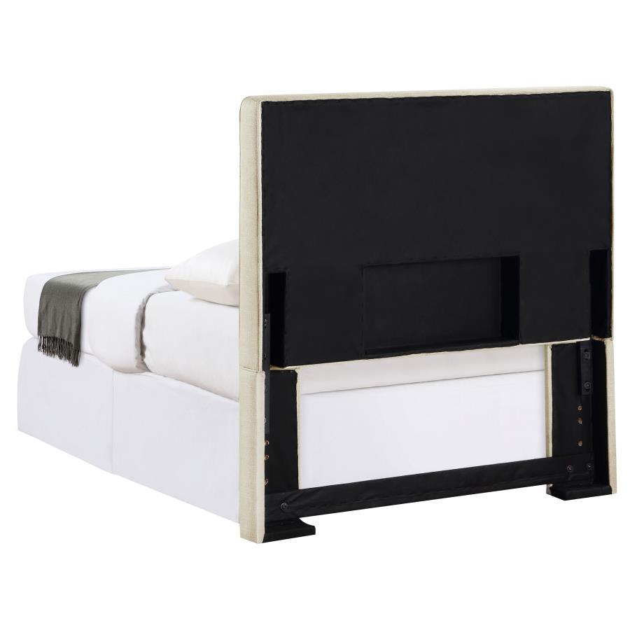 Kosmo - Upholstered Twin Panel Headboard - Sand