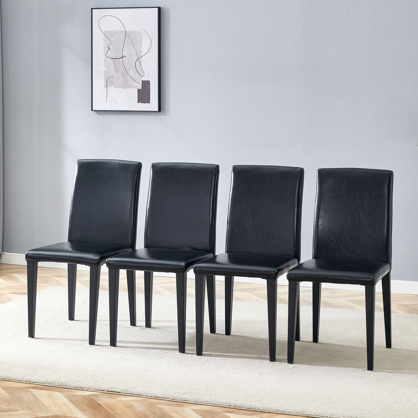Versatile Dining Chairs With Comfortable Design And Metal Legs