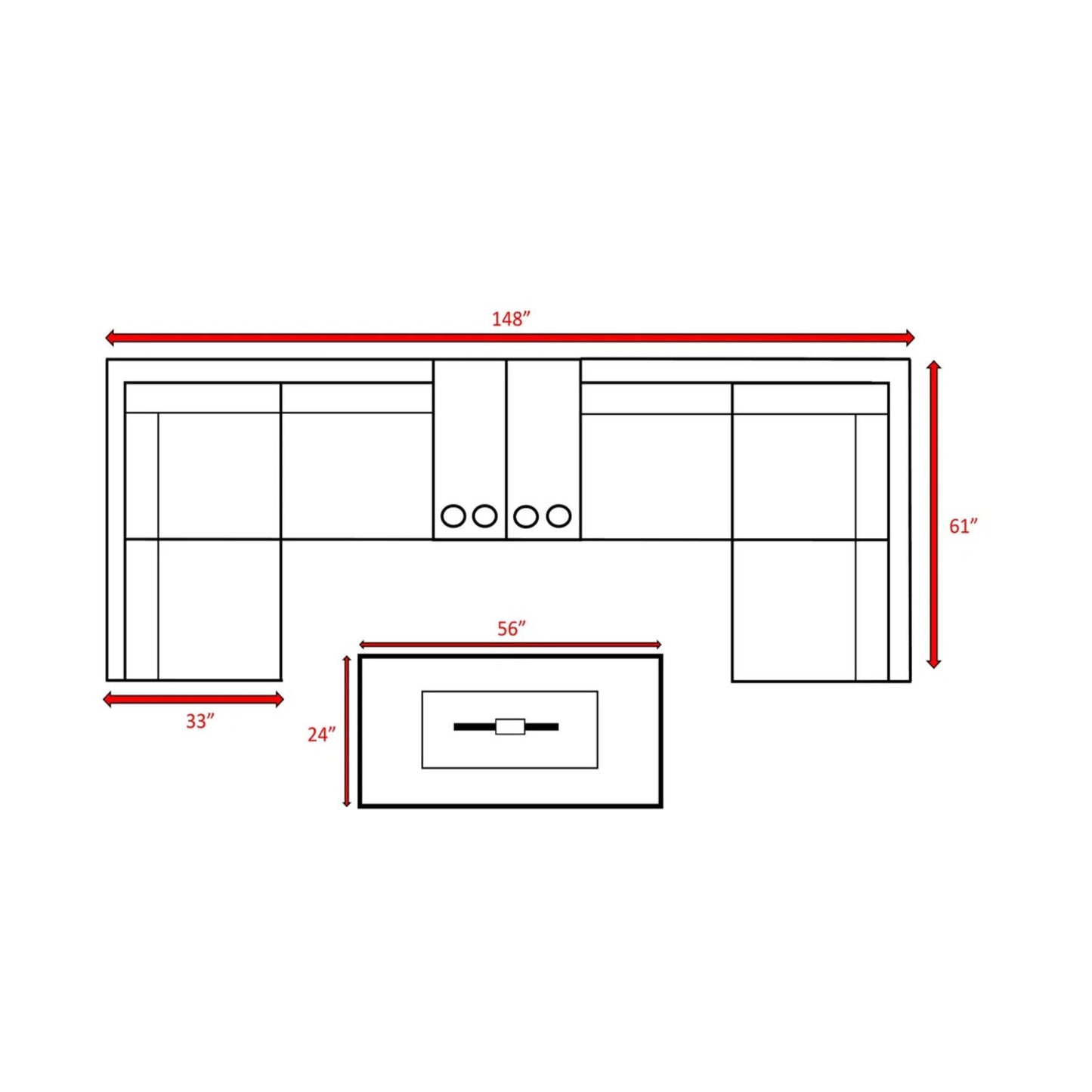 Weather Resistant Rattan Wicker 4 Person Outdoor Lounge Set With Cushions - Gray Mix