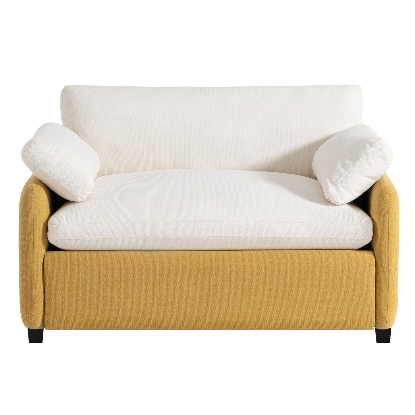 Oversized Single Sofa Chair Wide And Deep Seat, Modern Upholstered Comfy Blocking Couch Lounge With Pillows