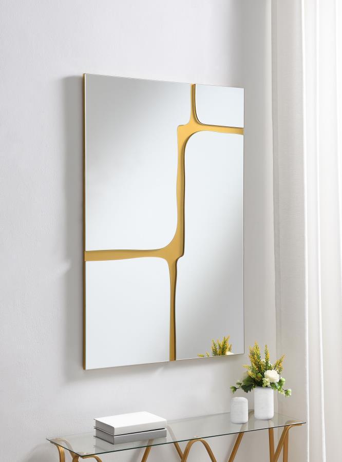 Kimberly - Kintsugi Style Wall Mirror - Gold