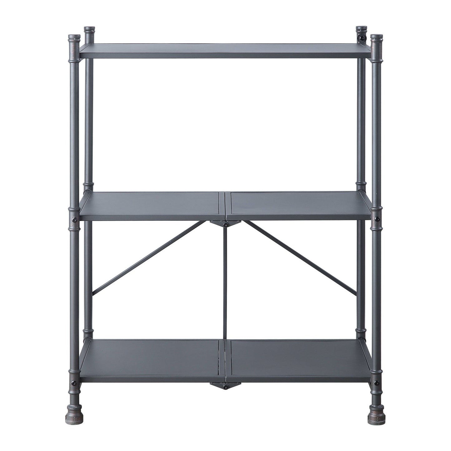 Cordelia - Hand-Brushed Console Table - Black / Bronze