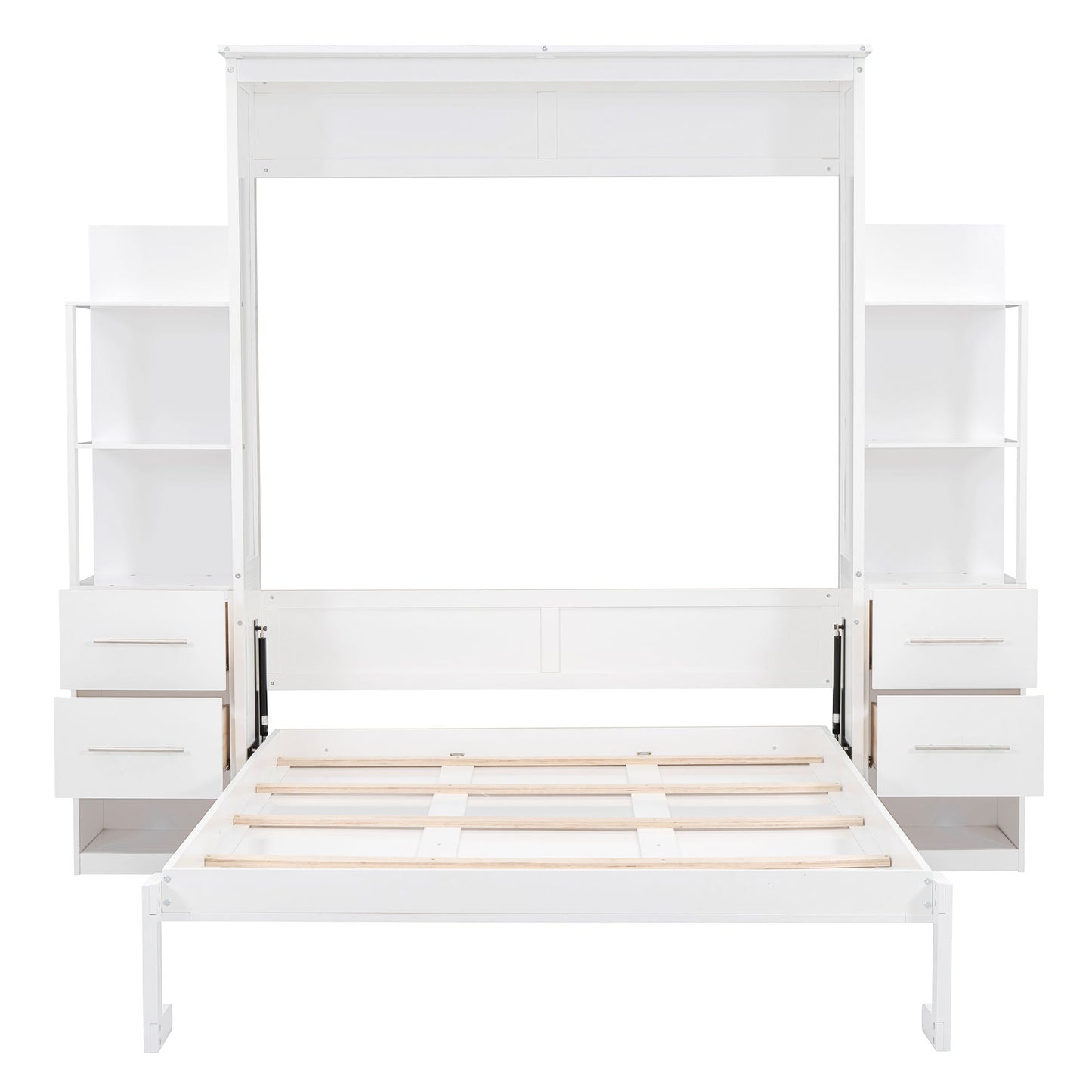 Murphy Wall Bed With Shelves, Drawers And LED Lights