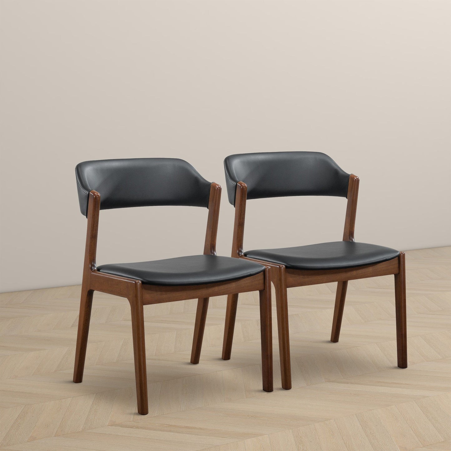 Enzo - Dining Chair (Set of 2) - Black / Brown
