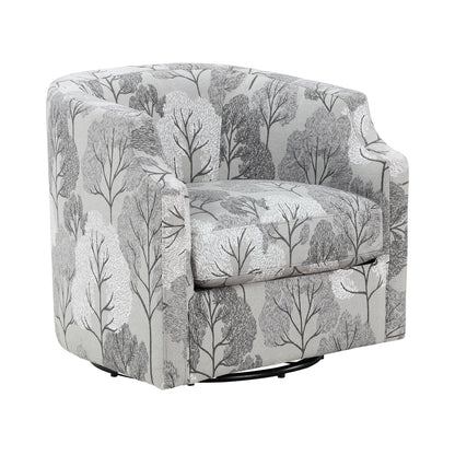 Emmett - Swivel Glider Barrel Chair With Clip Arm Design