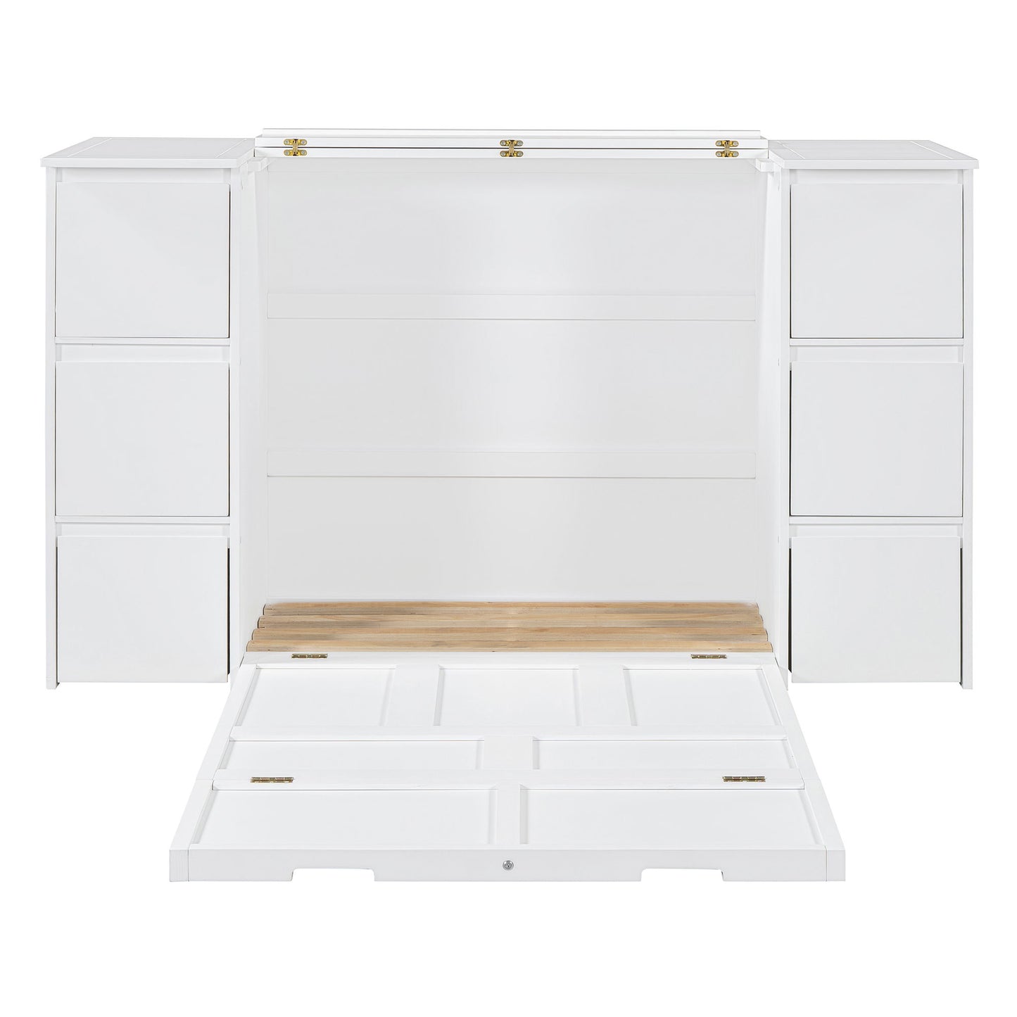 Murphy Bed With Drawers, Cabinets, And USB Ports