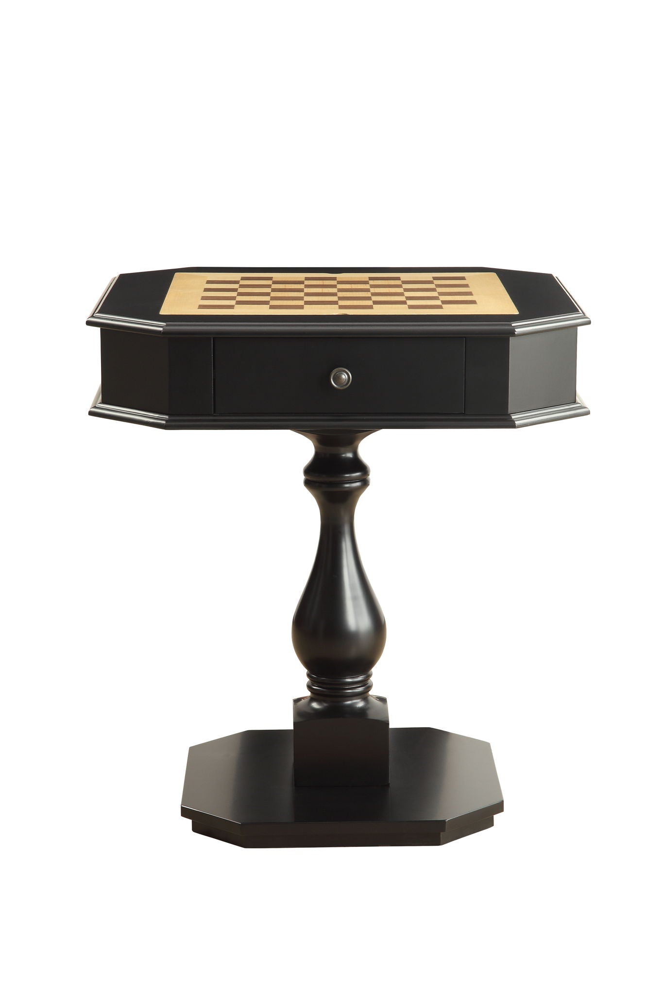 Bishop - Reversible Chess Checker Game Table With Game Tray (Chess Fingures Not Included)