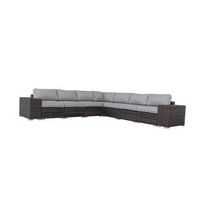 Rattan Sectional Sofa Set With Cushions