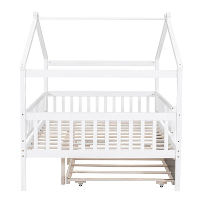 Creativity House Bed With Twin Size Trundle