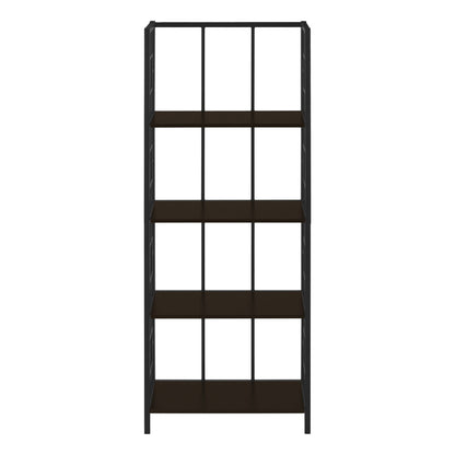 Bookshelf, Bookcase, Etagere, 4 Tier, For Office, Contemporary & Modern - Espresso