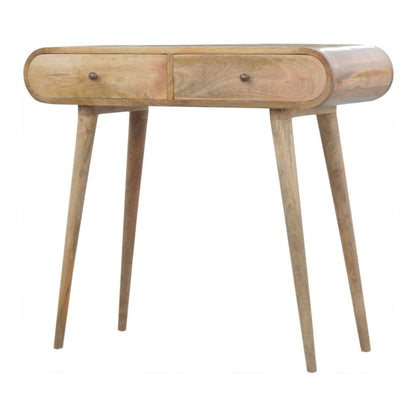 Solid Wood Curved Edge Console Table