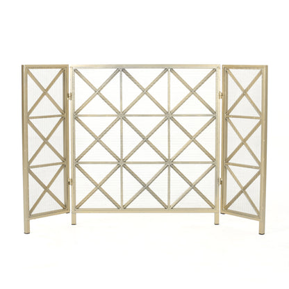 Margaret - 3 Panel Fireplace Screen Iron