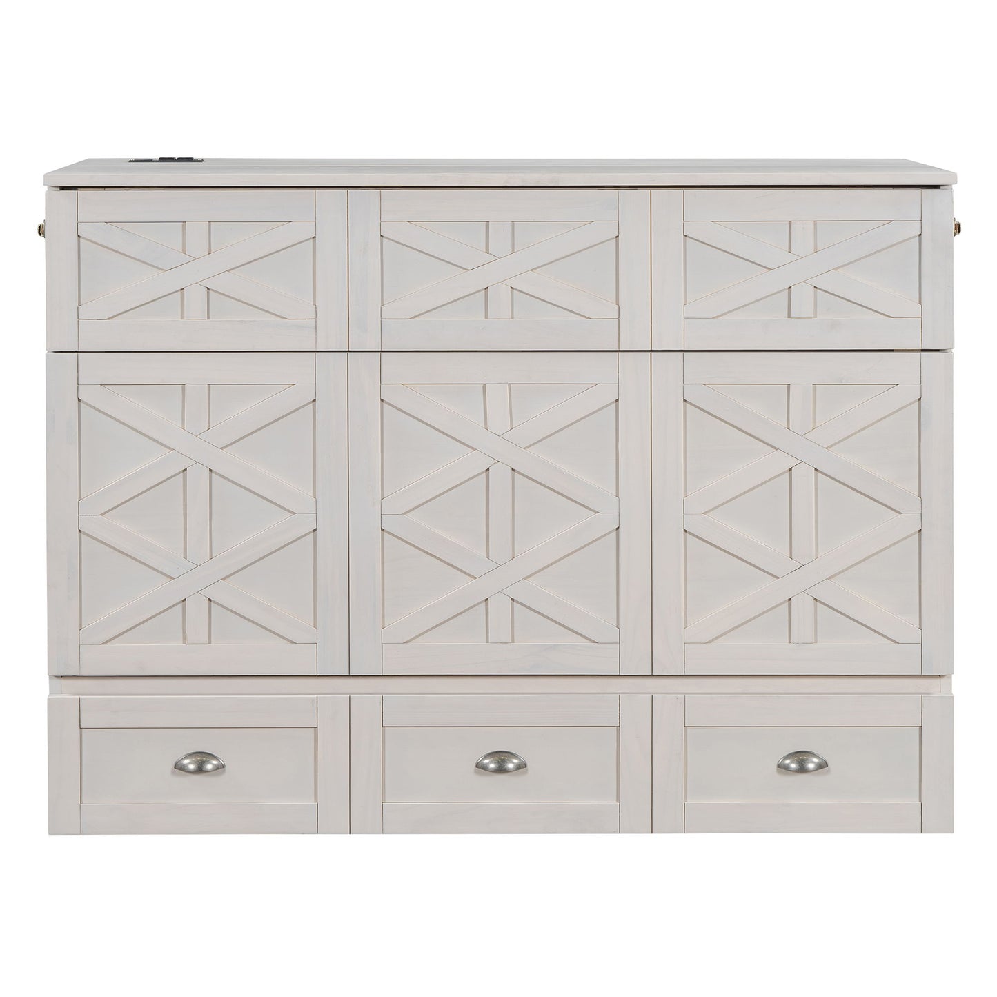 Murphy Bed With Large Drawers And USB Ports
