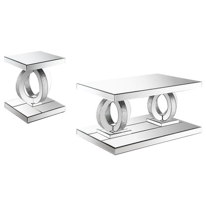 Breena - Mirrored Coffee Table Set