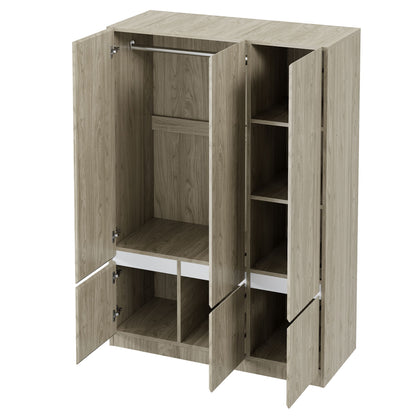 6 Doors Wardrobe Storage For Bedroom