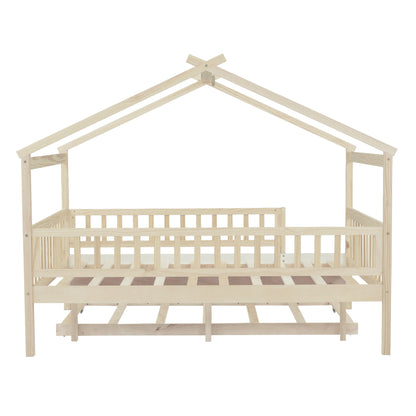 Creativity House Bed With Twin Size Trundle