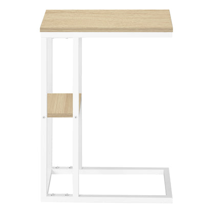 Accent Table, C - Shaped, Marble Look Contemporary & Modern Convenient Design