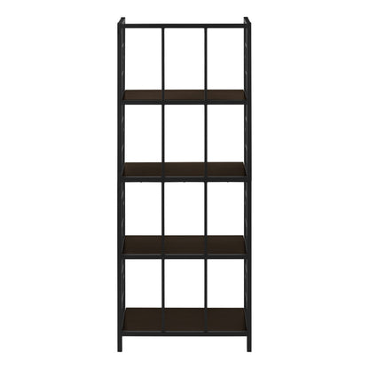 Bookshelf, Bookcase, Etagere, 4 Tier, For Office, Contemporary & Modern - Espresso