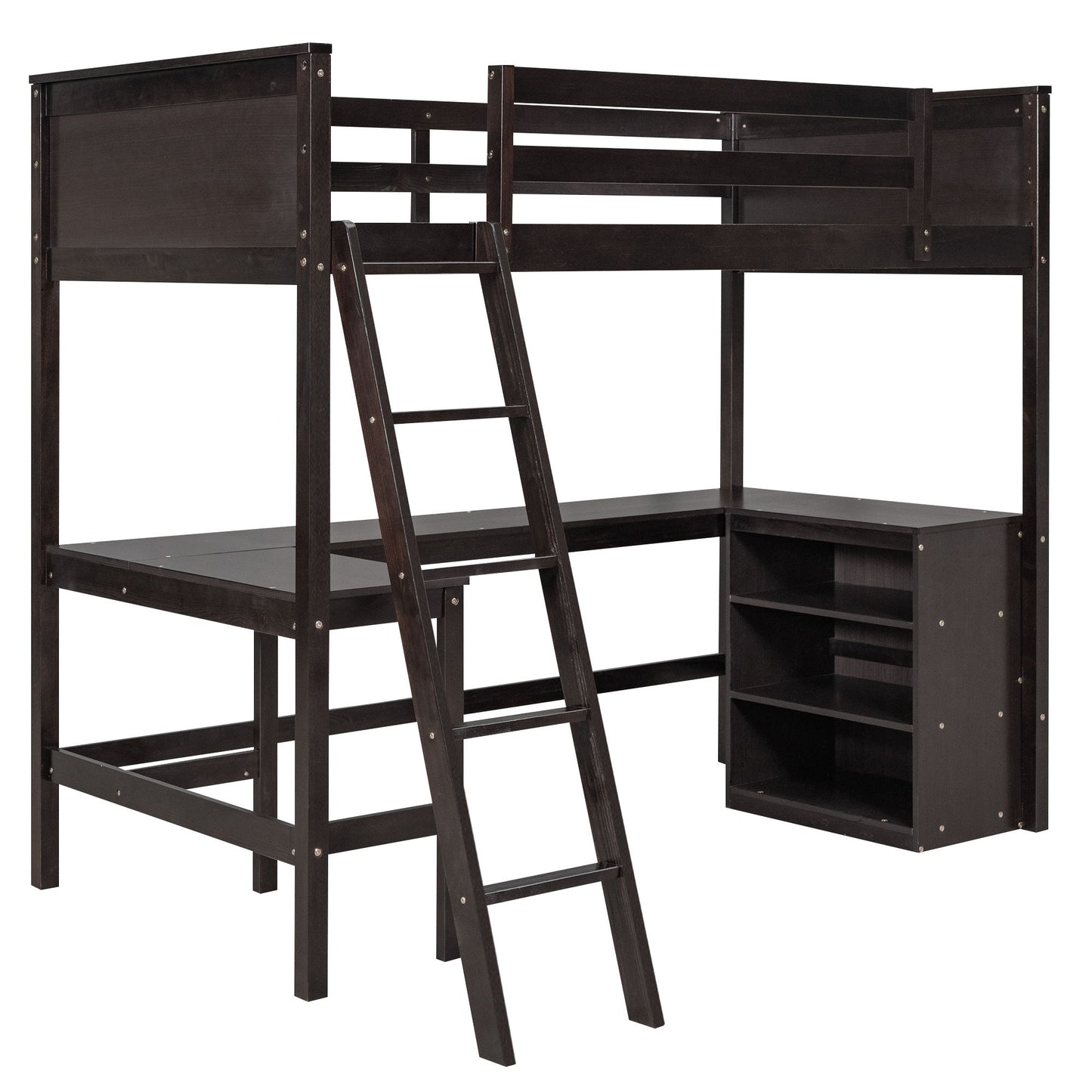 Loft Bed With Shelves With Desk