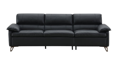Eilene - Top Grain Leather Sofa - Black