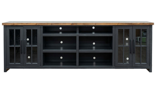 Essex - TV Stand Console For TVs Up To 100" - Black, Whiskey
