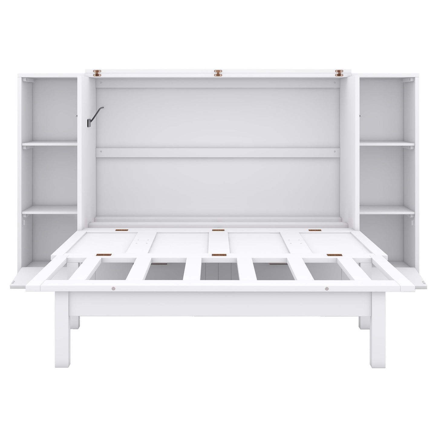 Murphy Bed With Shelves, Drawers And USB Ports