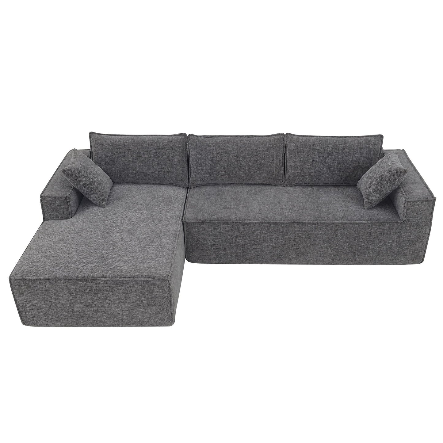 Free Combination Minimalist Style Modular Sectional, Wrinkle Resistant Couch Set L Shaped Compressed Sofa For Living Room