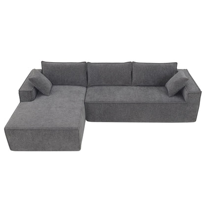 Free Combination Minimalist Style Modular Sectional, Wrinkle Resistant Couch Set L Shaped Compressed Sofa For Living Room