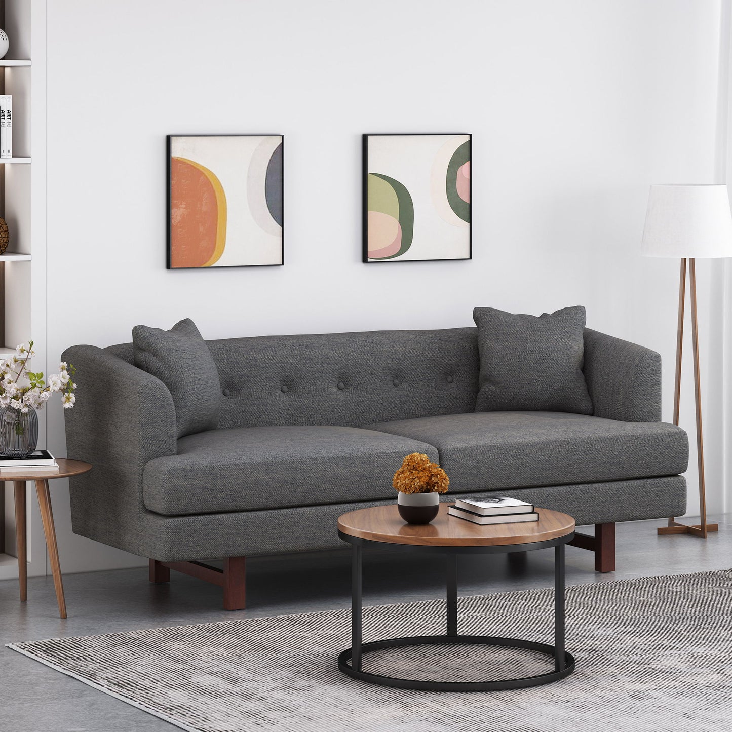 3 Seater Mid-Century Design Sofa