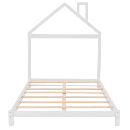 Platform Bed With House Shaped Headboard