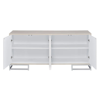 Liam - Marble Paint Console Cabinet - Multi
