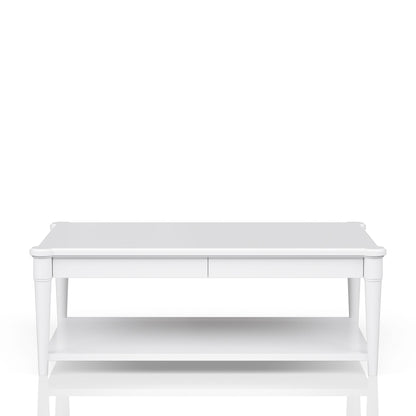 Cocktail Table With Two Storage Drawers And Casters