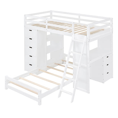 Bunk Bed With LED Light And USB Ports