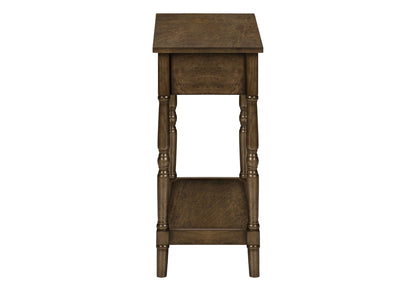 Accent End Table, 2 Tier, Storage Drawer, Traditional Stylish Design