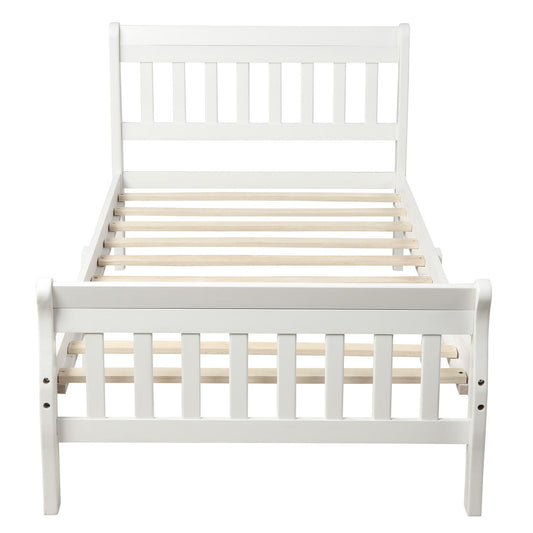 Platform Bed, Mattress Foundation Sleigh Bed With Headboard, Footboard, Slat Support
