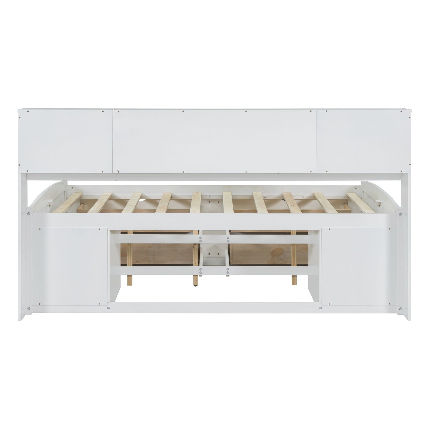 Daybed With 2 Bedside Cabinets, Upper Shelves And 4 Drawers