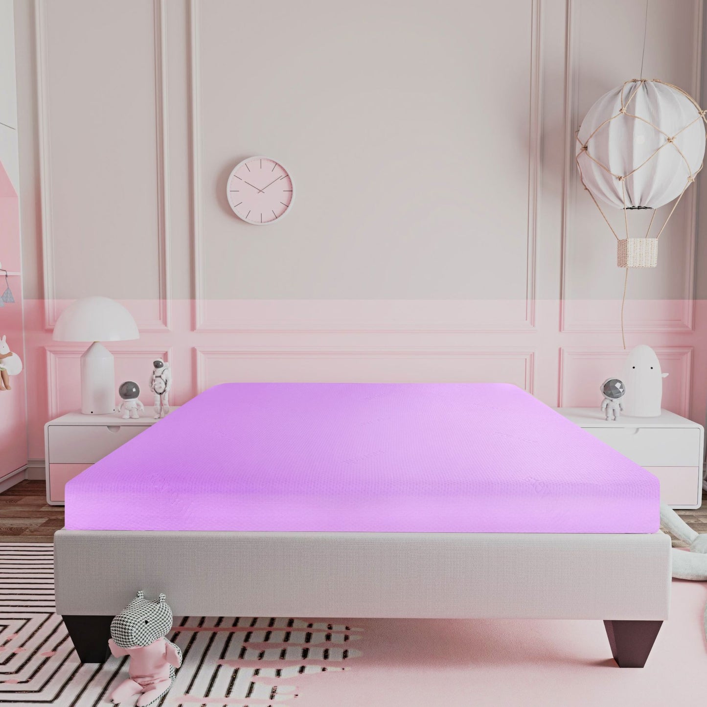 6" Full Size Gel Memory Foam Mattress In A Box With Aloe Vera Cover - Pink