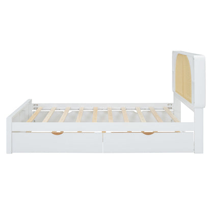 Headboard Bed With 2 Drawers And Trundle