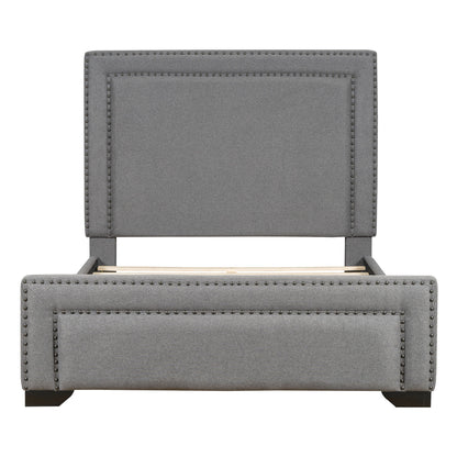 Upholstered Bed With Slats Support, No Box Spring Needed