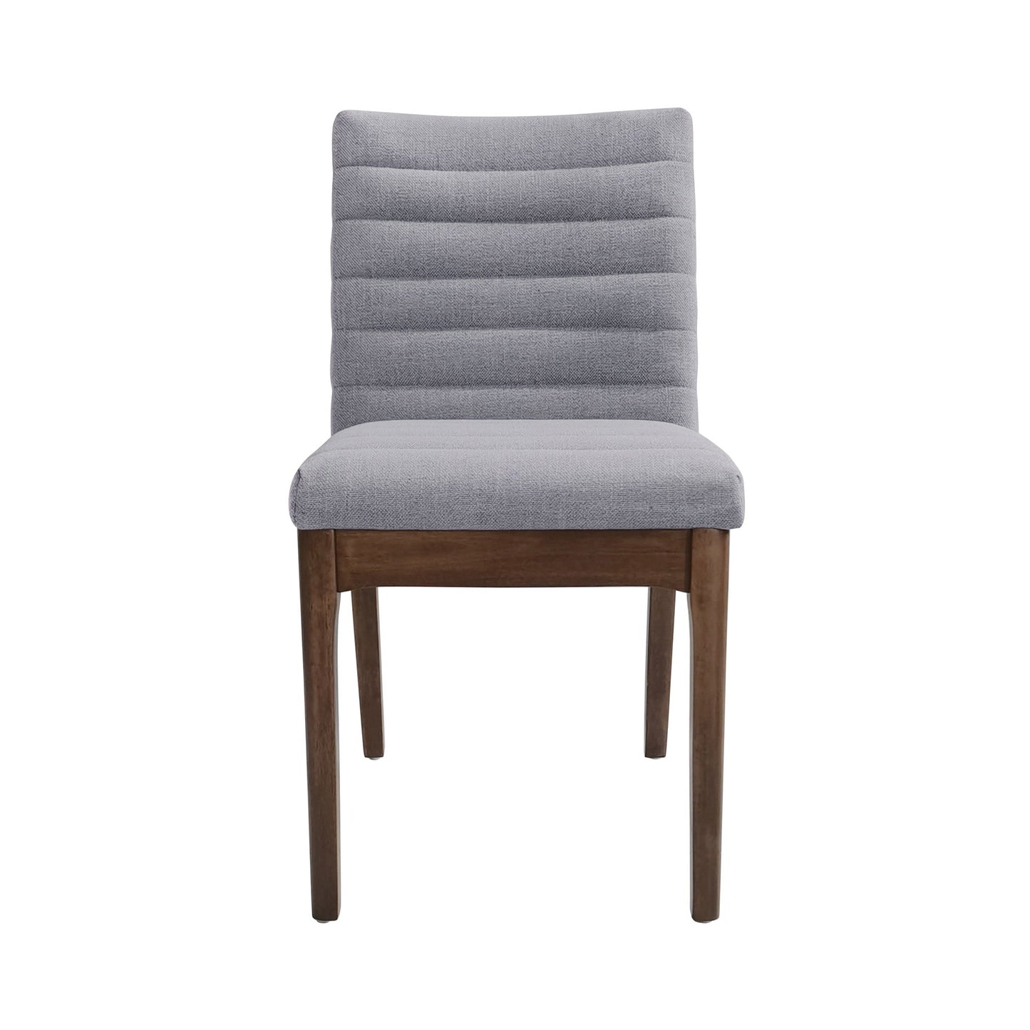 Mid Century Modern Dining Chair (Set of 2) With Channel Stitching - Dark Gray