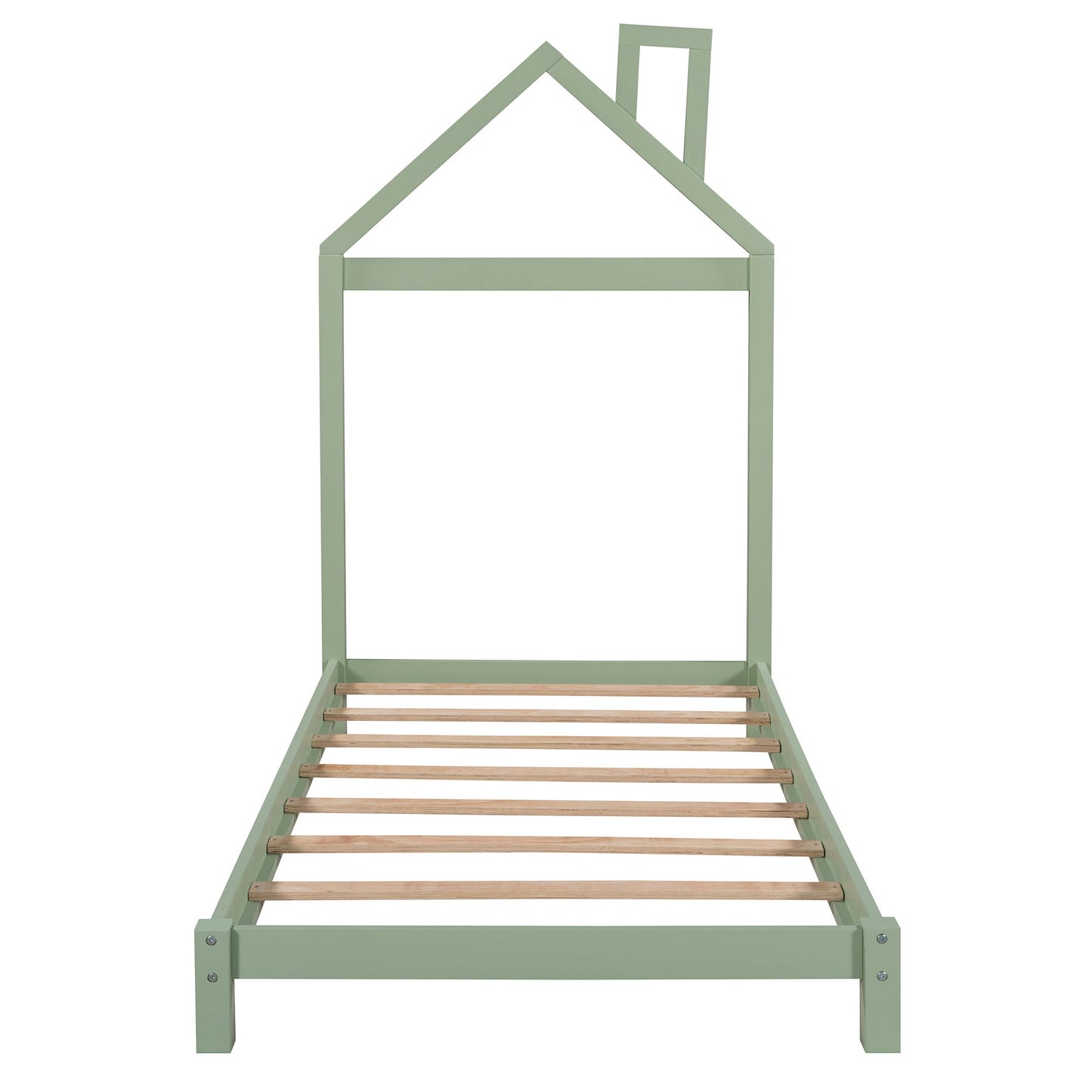 Platform Bed With House Shaped Headboard