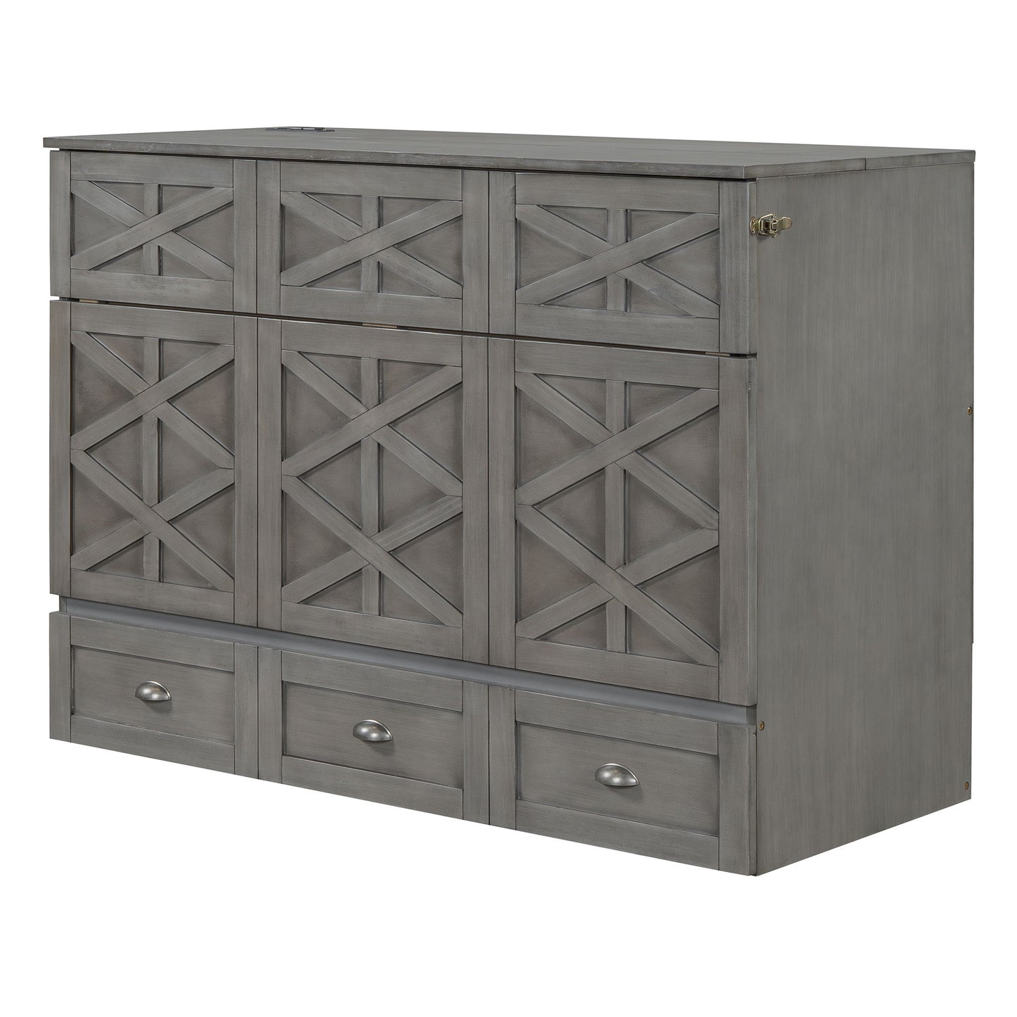 Murphy Bed With Large Drawers And USB Ports